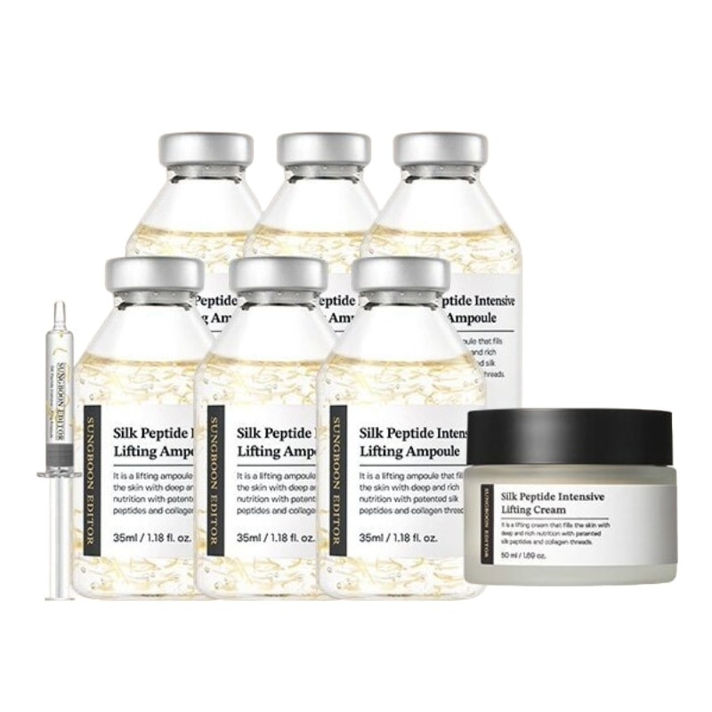 シルクペプチド インテンシブ リフティング アンプル 35mlx 6個 +シルクペプチドリフティングクリーム50ml/コラーゲンエラスチンヒアルロン酸/ 72時間保湿/シワ弾力改善 リフティングケア 11,626円