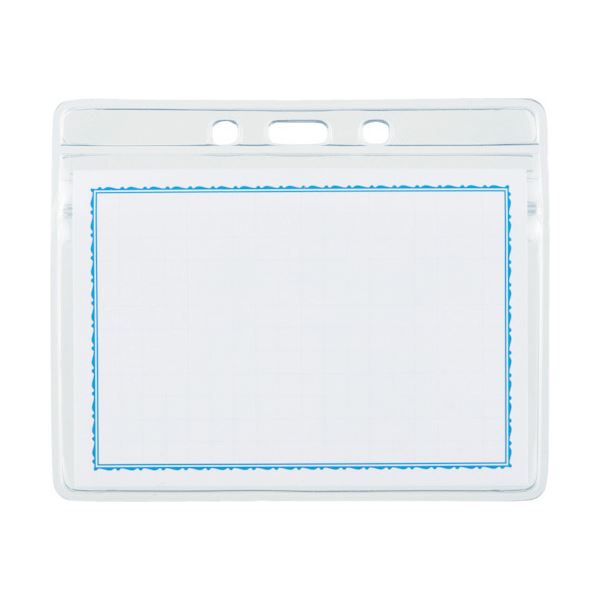 (まとめ) TRUSCOソフト名札ケースファスナー付 名刺サイズ TNH-32 1袋（10枚） (×10セット)