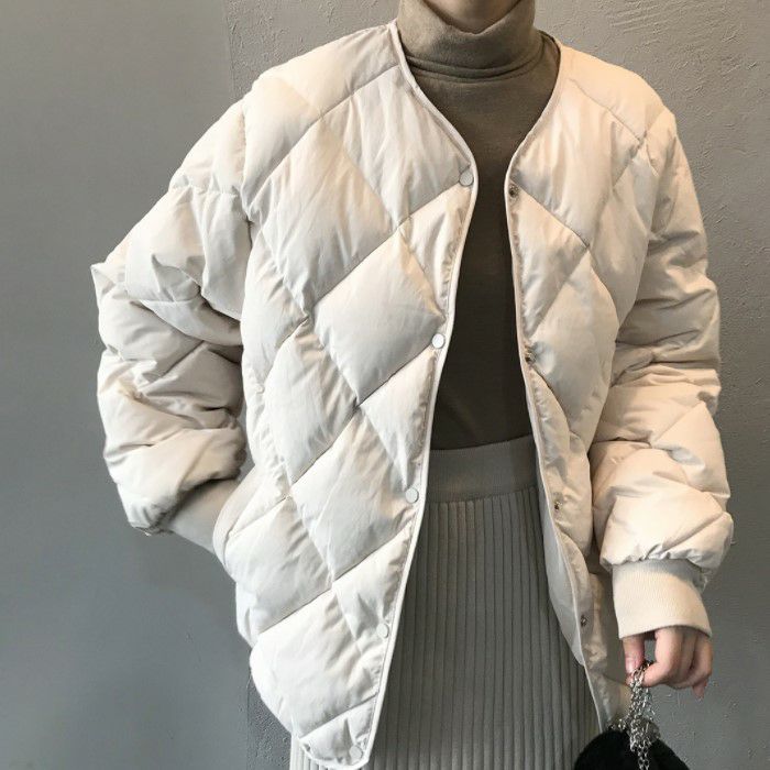 【 2022年 秋冬 4color レクタングル キルティング 中綿 コート