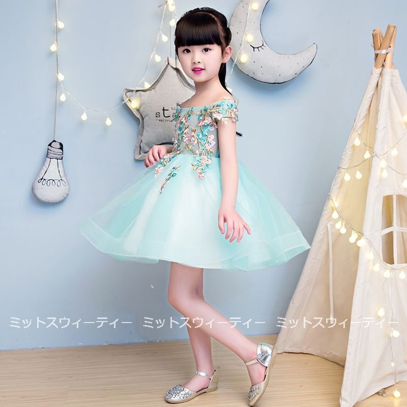 子供ドレス キッズドレス 子どもドレス ピアノ 発表会 誕生日 パーティードレス ミニ丈 ロング丈