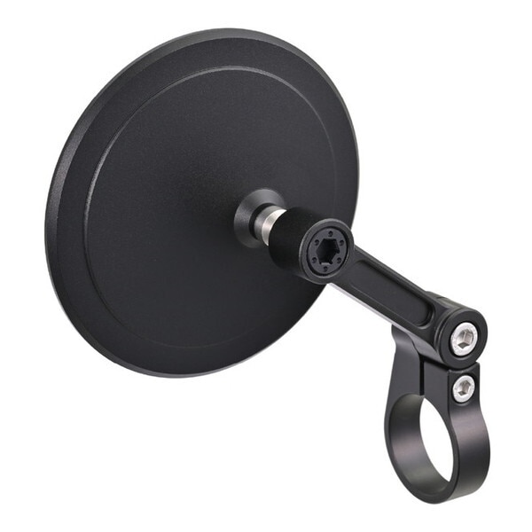 D47889 ハイビジミラー バーエンドミラー スリムタイプ JOINT サークル ブラック 左右共通 片側1本