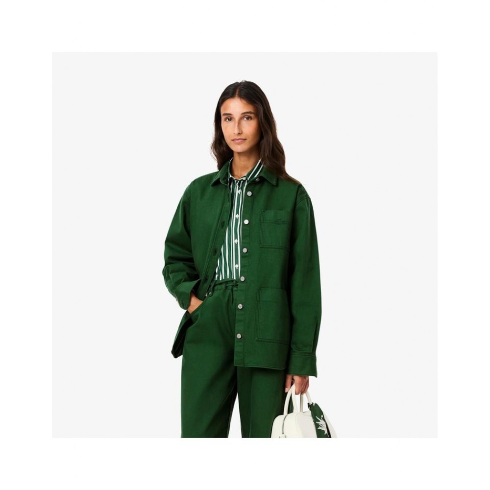 ラコステレディースオーバーサイズカラーデニムシャツジャケット BF2446-55G 132