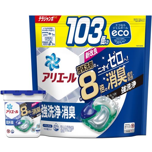 【まとめ買い】【ジェルボール本体+詰替セット】 ジェルボール4D 洗濯洗剤 本体11個+ 詰め替え 103個