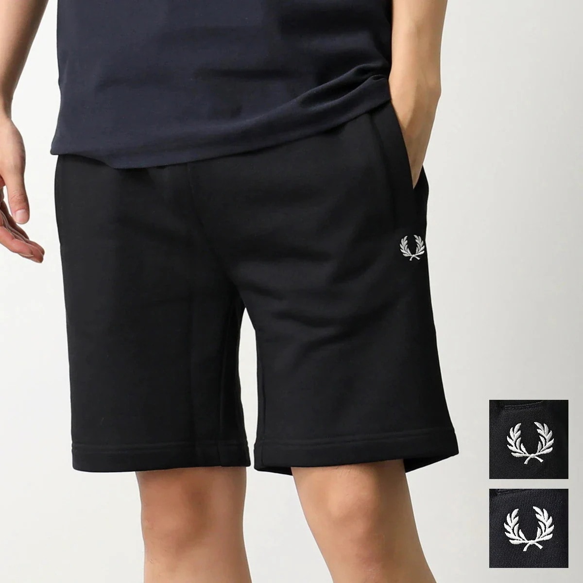FRED PERRY フレッドペリー スウェットパンツ CLASSIC SWEAT SHORT S8505 メンズ ハーフパンツ ショートパンツ ロゴ カラー2色