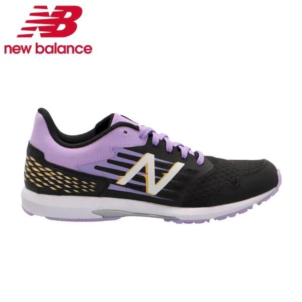 ニューバランス キッズ ジュニア スニーカー new balance NB Hanzo J V6 YPHANZ L6 ブラック/パープル 子供 靴 運動 通学 ランニングシューズ ワイズ