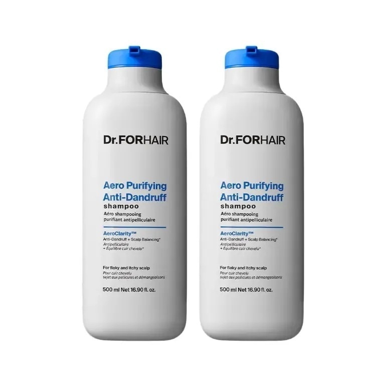 Dr.FORHAIR エアロピュリファイングアンチダンドラフシャンプー, 500ml, 2個