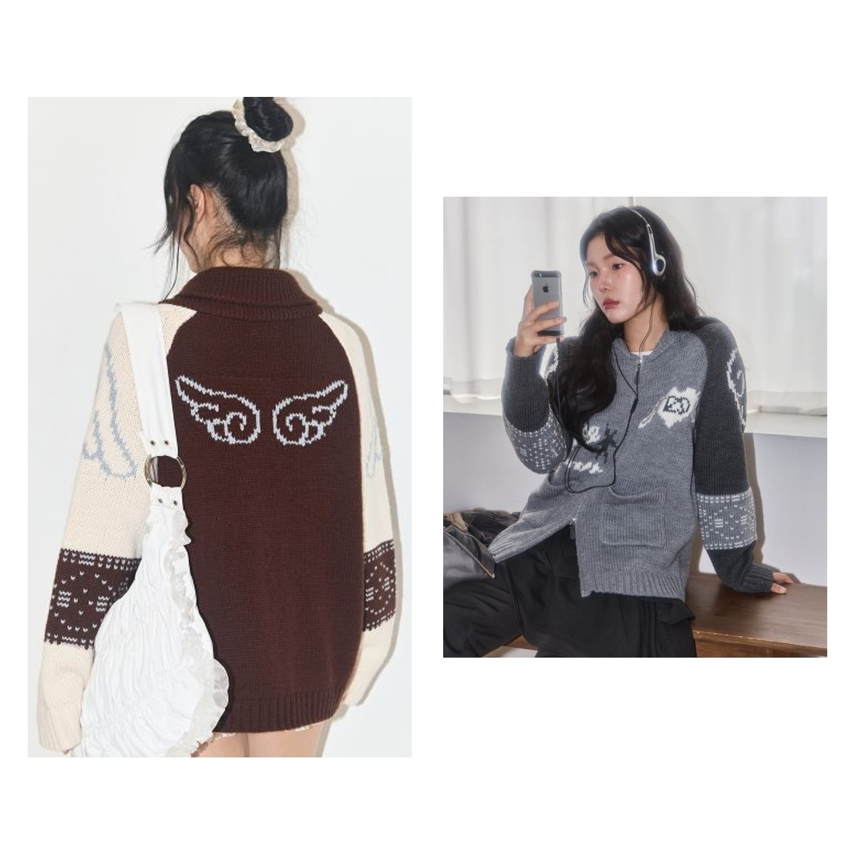 【ILLIGO】 Angel Ring Cowichan Knit Zip-Up 2色 正規品