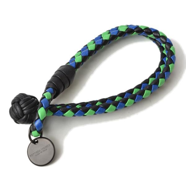 ブレスレット/バングル BOTTEGA VENETA イントレチャート ダブル ブルー/グリーン/ブラック