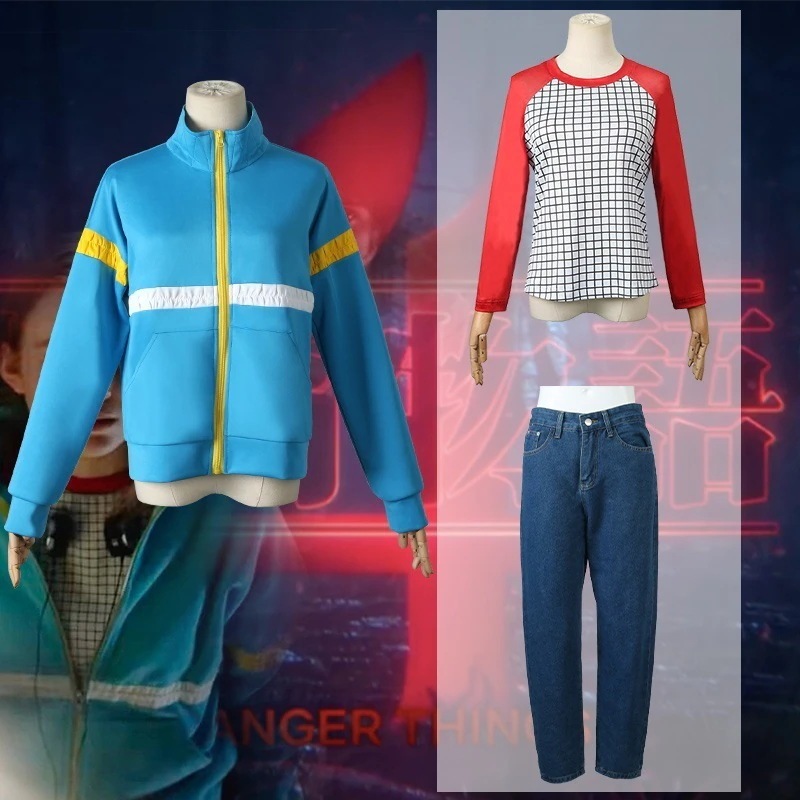 【急速出荷!】コスプレ 仮装2025新作怪奇物语4 Cos服シャツブルーコート男女演出服コスプレ服 イベント用品