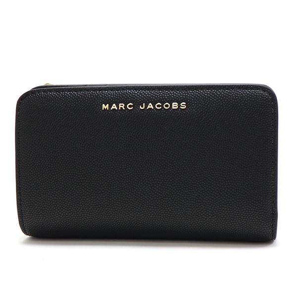 Marc Jacobsギフトラッピング無料 二つ折り財布 レディース Wallet BLACK ブラック M0016990 001