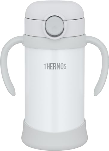 サーモス まほうびんのベビーストローマグ 飲み口とパッキンが一体 350ml グレー 保冷専用 FJT-350 GY