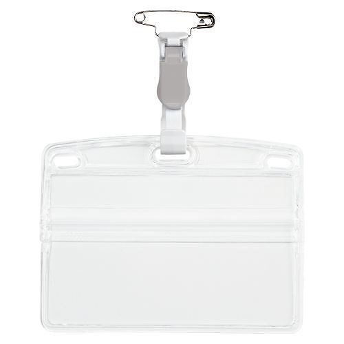 （まとめ買い）オープン工業 タッグ名札 プラクリ 横名刺10枚 灰 NT-2-GY 00023796 [x3]