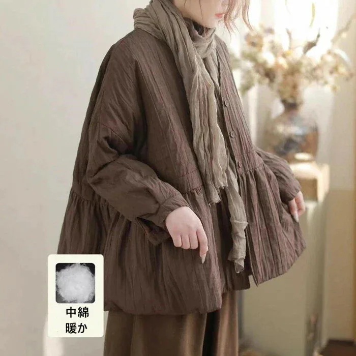 チュニック ワンピース レディース 中綿カットソー カーディガン 中綿コート プルオーバー 春 秋 冬 厚手 トレーナー 春秋 大きいサイズ Vネック トップス 暖かい 長袖 ロングＴシャツ 秋