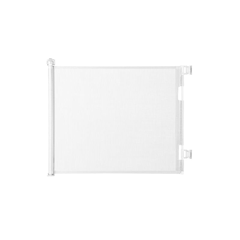 【即日発送】MYPIN ベビーゲート 引き込み式 ペットゲート 巻き取り式 子供安全ゲート ペット脫走防止 すっきりロールゲート ロック可能 ベビーフェンス 折りたたみ式 階段玄関廊下用 (ホワイトM