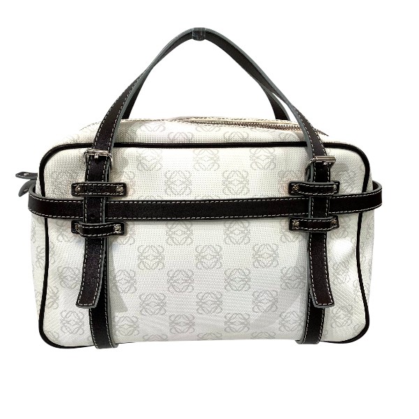 ロエベ LOEWE リピートアナグラム ホワイト バッグ ハンドバッグ レディース 【中古】