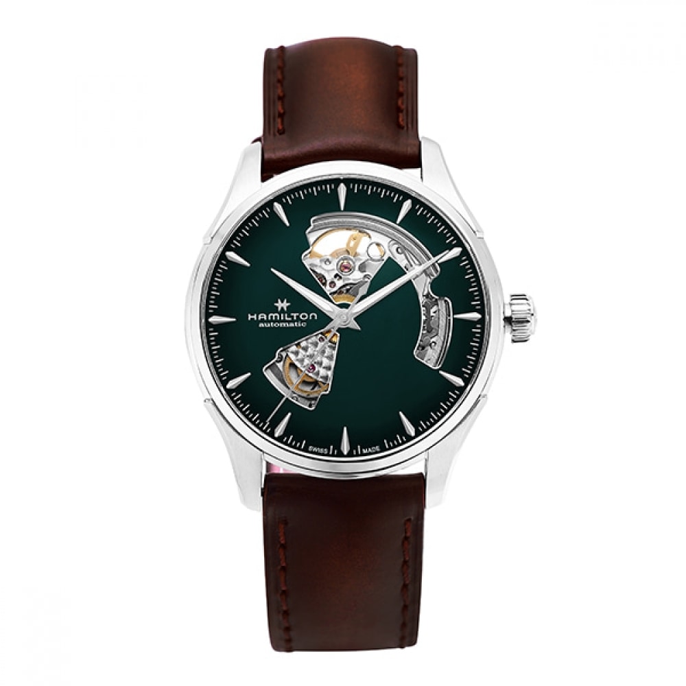 ハミルトン H32675560 ジャズマスターオープンハートメンズレザーウォッチ