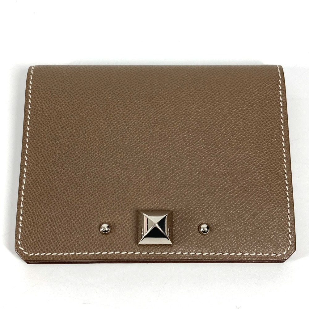 カードケース メドール　カードホルダー 名刺入れ パスケース レザー エトゥープ グレー