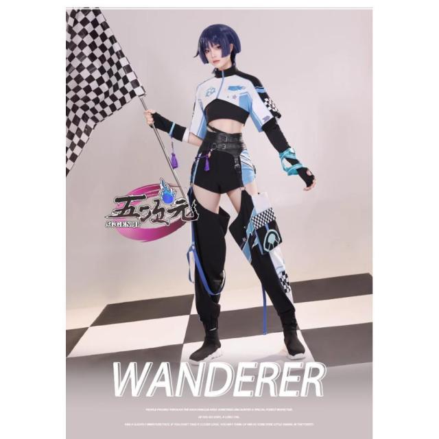 三分妄想　原神　コスプレ　スカラマシュ　放浪者　コスプレ　衣装　ウイッグ　追加可