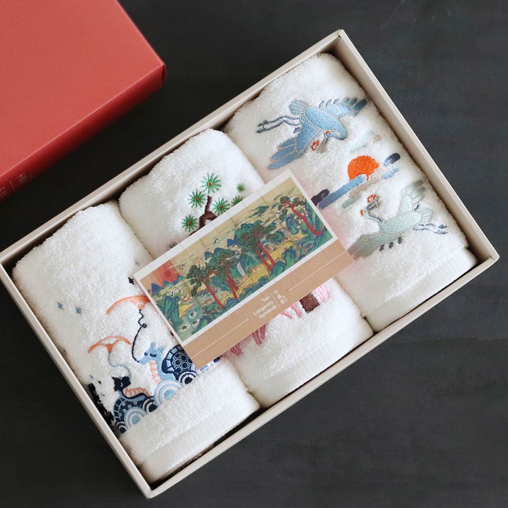 韓国国立中央博物館公式グッズ/十長生タオル3点セット