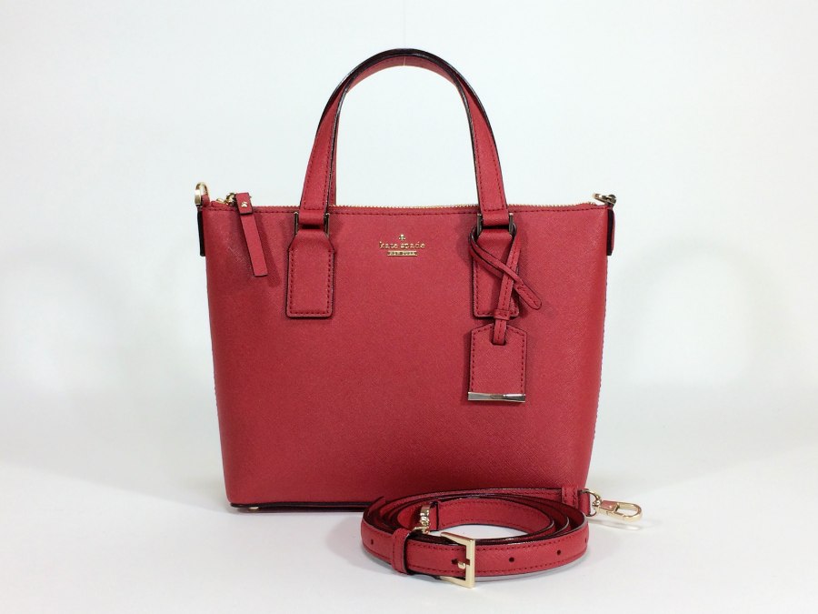トートバッグ レザー 2way ショルダーバッグ レッド スト 中古品