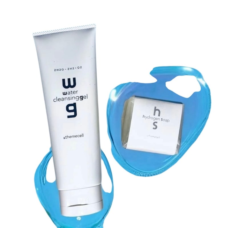 【大人気商品セット】＆themecell アンドザミセル プライムウォータークレンジングジェル＆プライムハイドロゲンソープセット 毛穴すっきり 透明感 潤い 三室型電解高還元水 ６つのフリー