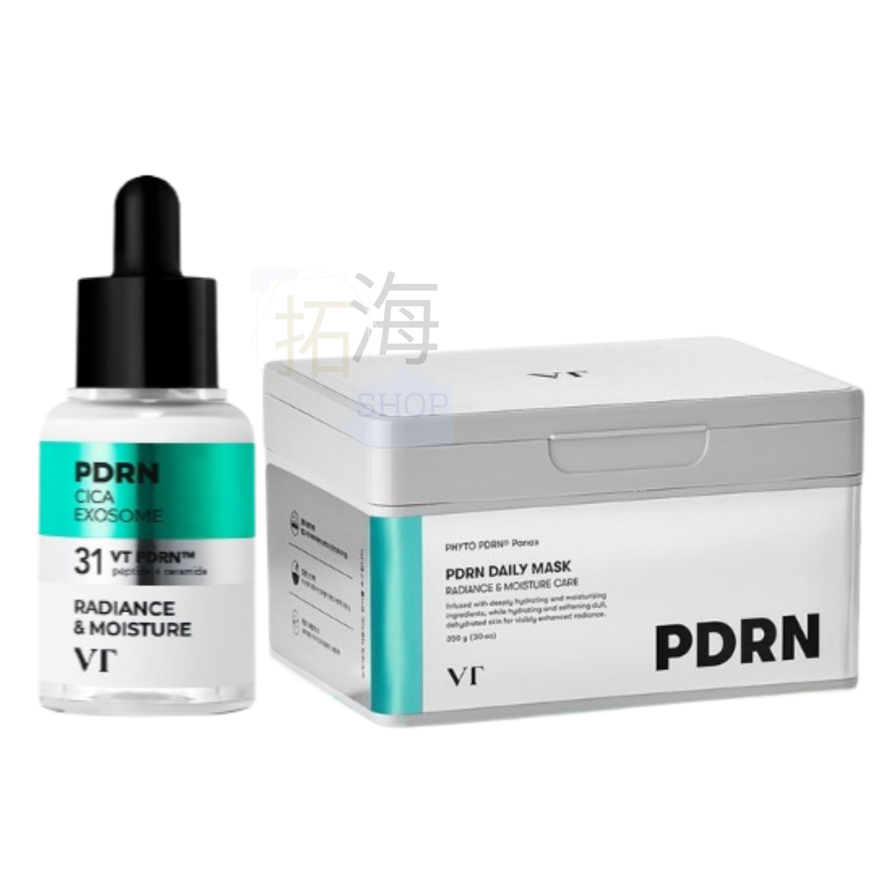 【2点セット]PDRNアンプル30ml +マスク30枚セット/シカエクソソーム配合保湿アンプル植物性PDRN/トラブル跡 & 敏感肌/R5 ファーミングアンプル
