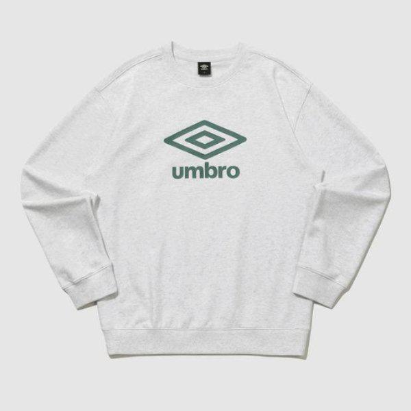 M 長袖Tシャツ CQK UQ121CFS19-WMG エッセンシャル ビッグロゴ スウェットシャツ / WHITE MELANGE