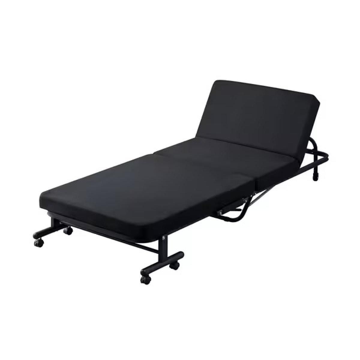 【在庫有・即納】アイリスオーヤマ 折りたたみベッドOTBSS-TRブラック 低反発タイプ 【北海道・沖縄・離島除く】引っ越し 新生活 ベッド 16,872円