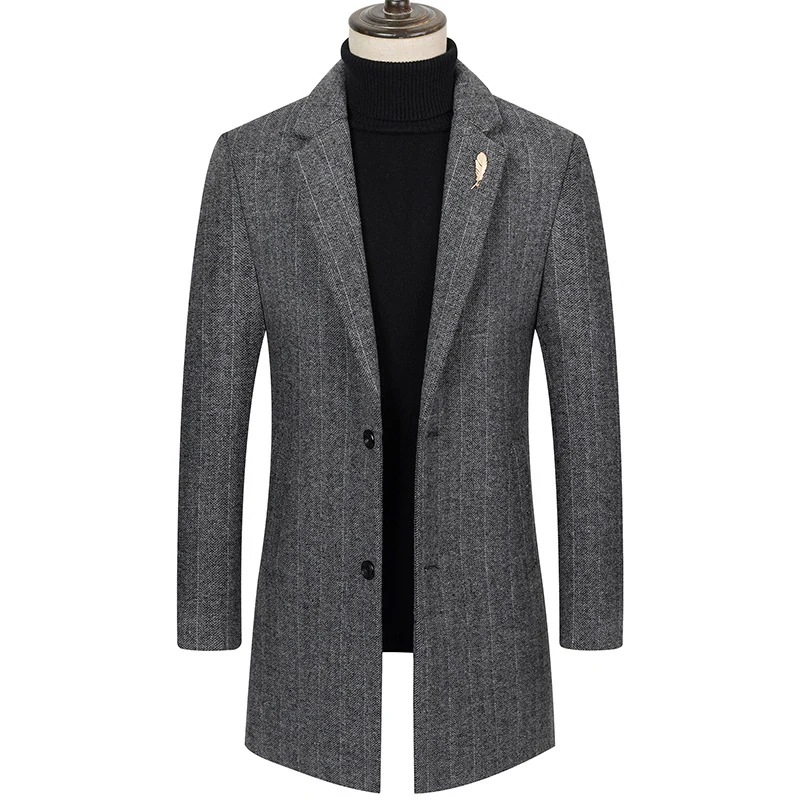 大人気 上品 メンズテーラードジャケット コートチェスターコートビジネスコートストライプ柄