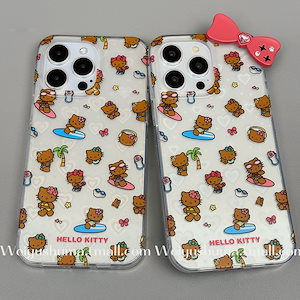 日焼けキティ iphoneケース かわいい 人気 スマホケース iphone15ケース iphone14proケース iphone13/12/11ケース