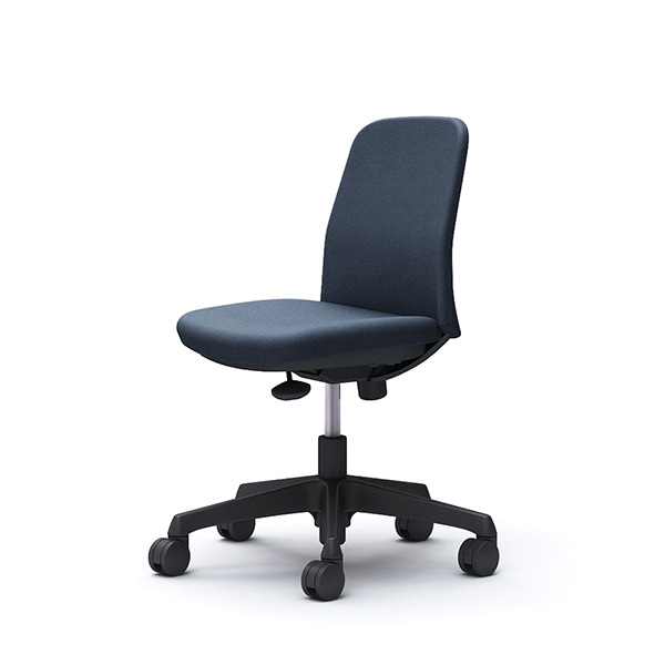 オカムラ CD13CR FXW4 インディゴ Lives Entry Chair [オフィスチェア 肘無し 5本脚(コンパクトタイプ) ブラックボディ ウレタンキャスタータイプ]
