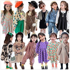 新品入荷/韓国子供服 ワンピース子供の秋夏服2点セット長袖 超可愛いキッズ服上下セット
