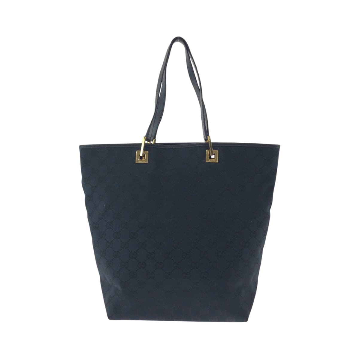 美品 ブラック 黒 ゴールド金具 GGキャンバス 002 1098 トートバッグ ショルダーバッグ レディース 502412