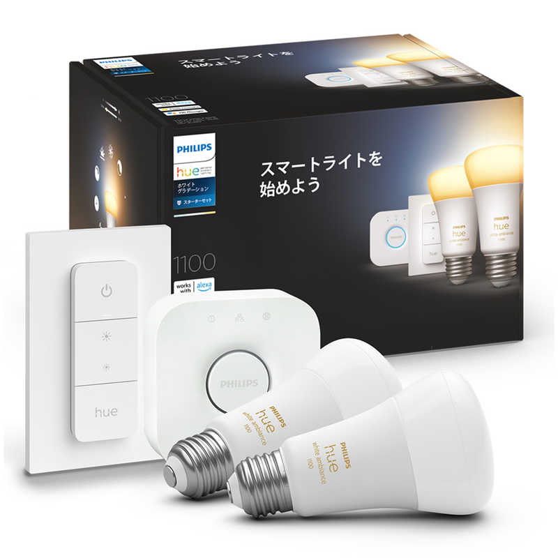 フィリップス　PHILIPS　Philips Hue ホワイトグラデーションスターターセット ［E26 /一般電球形 /75W相当 /2個 /広配光タイプ］　PHWA2DS 11,902円