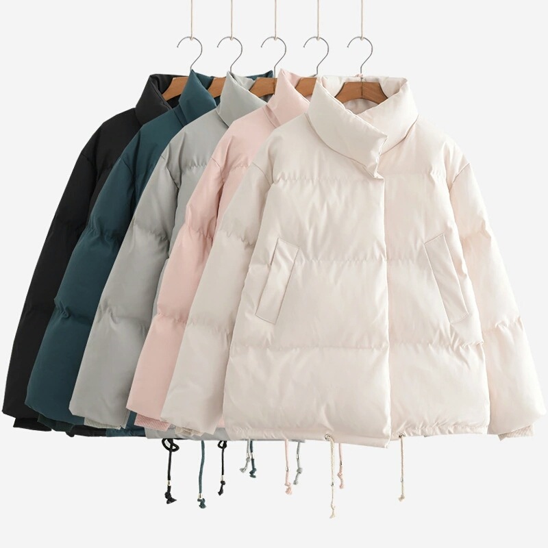文芸小清新な襟のパンの服の短い金が厚い綿衣のコートの女子冬の新金の綿入れの上着
