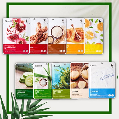 Ricocell Aloe シートマスク プランエス Ricocell Aloe シートマスク プランエス Ricocell Aloe シートマスク