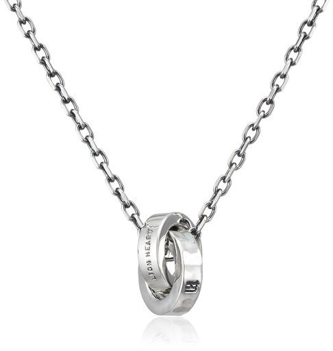 [ライオンハート] LION HEART フォーギフト 槌目ダブルリングネックレス 01NE0811SV