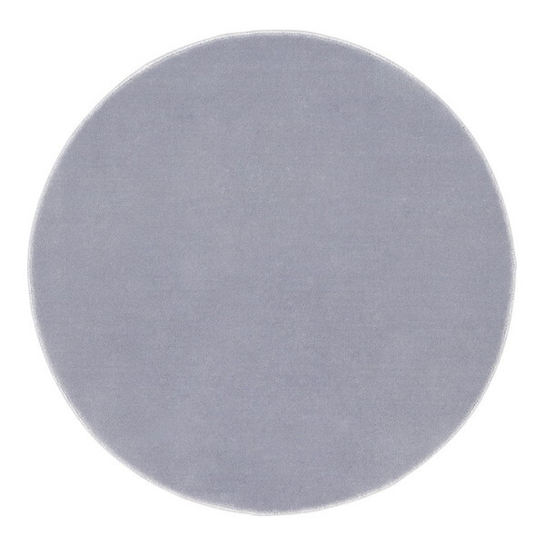 スミノエ ラグ Mハク 円形 90×90cm グレー 防炎 13139932-9-9090 メーカー直送