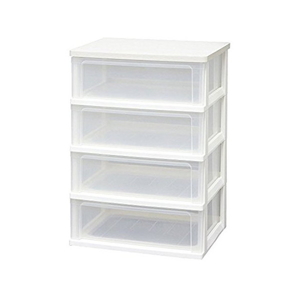 WTW-544 ホワイト [ウッドトップチェスト 4段 幅55.6cm 完成品] メーカー直送