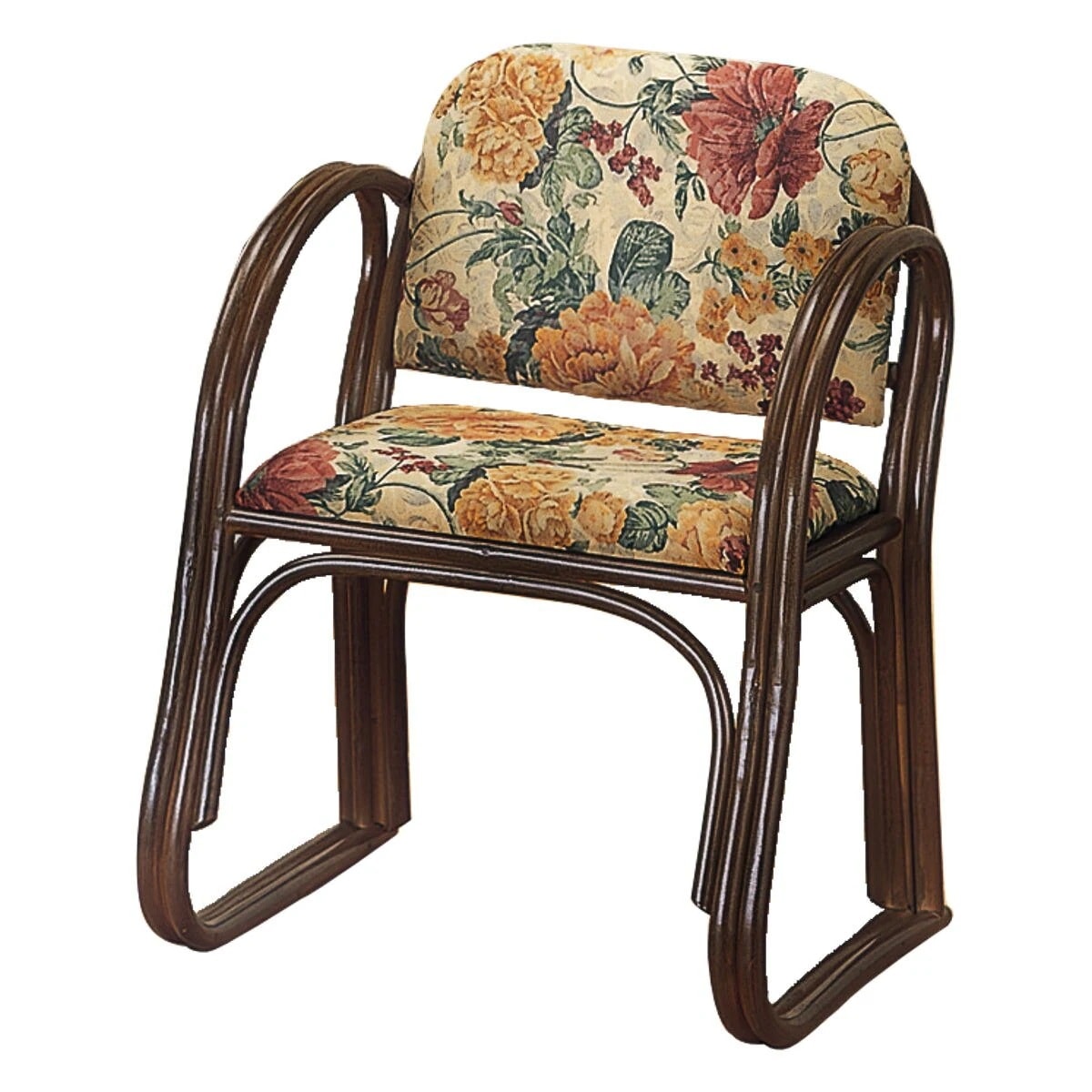 籐 座椅子 アームチェア ハイタイプ 座面高43cm 正座椅子 ラタンチェア ラタン製 椅子 籐製座椅子 チェア パーソナルチェア 和モダン 和 アジアン 肘掛け付き