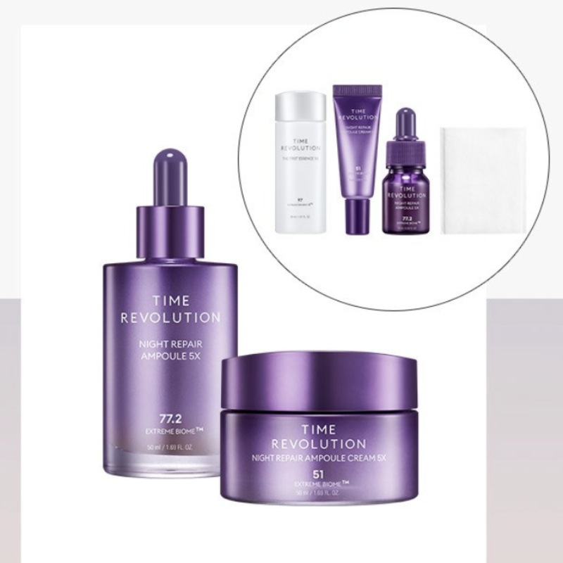 タイムレボリューション ナイト リペア アンプル ファイブエックス 30ml + 15ml セット 1セット