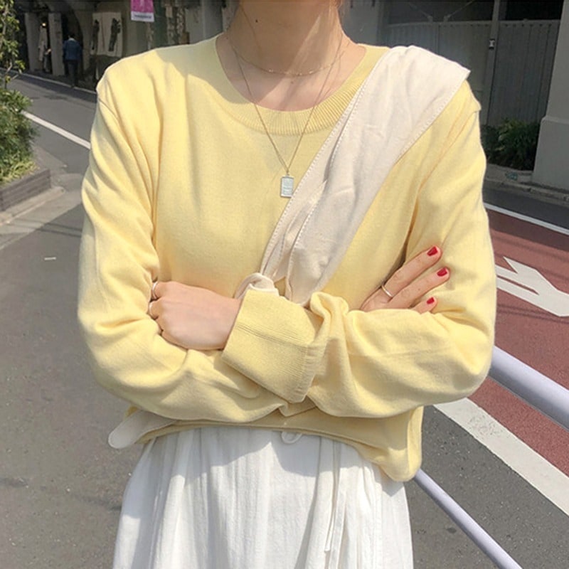 【送料無料】レディース セーター ニット トップス カラールーズ 大人可愛い ママコーデ