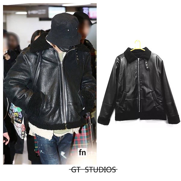送料無料 BIGBANG G-DRAGON 絨厚質感革製服男性韓国ゆったりジャケットコート，女性カジュアルな上着革製服コート