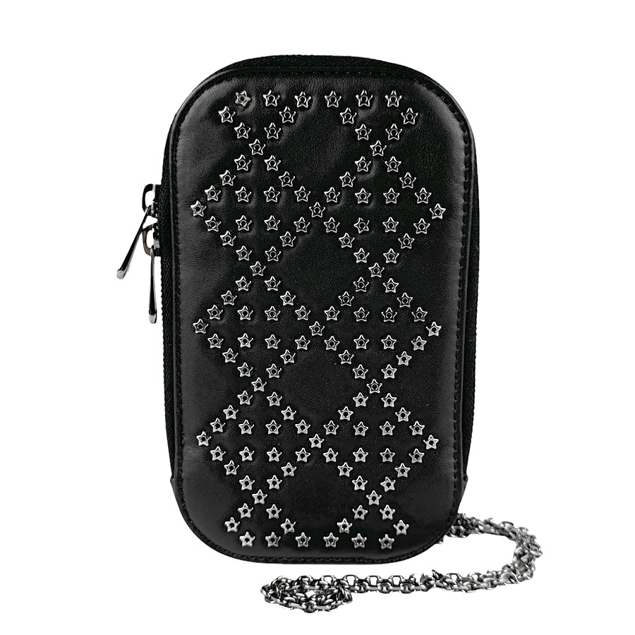 クリスチャンディオール Christian Dior 斜め掛けショルダーバッグ フォンホルダー TECH HOLDER レザー/メタル ブラック レディース z3417