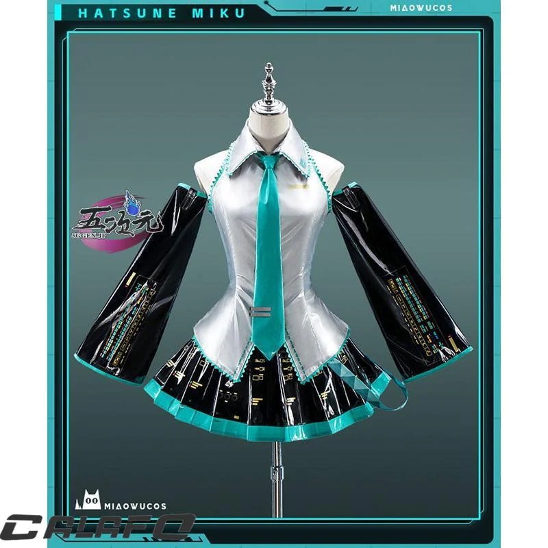 【期間限定】猫屋小舗　ボーカロイド　初音ミク　コスチューム　通常V　コスプレ衣装　中国公式許可あり　通常Ver　ウィッグ　髪飾り　ヘッドホンセット　靴　追加可能