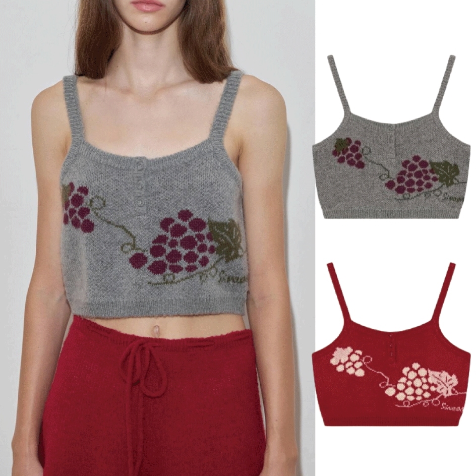 24FW Grape Button Bustier ベスト (2 colors)