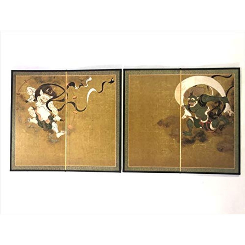 風神雷神図屏風 縮小屏風 国宝 俵屋宗達筆 小屏風 クリアファイル 付き 赤富士 源氏物語絵巻 浮世