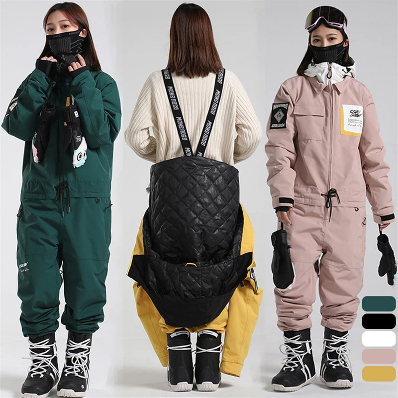 スノーボード ウェア メンズ レディース つなぎ ワンピース プルオーバー スノーウェア スキーウェア スノボ 上下セット 防風防水防雪防寒保温通気 耐摩擦 韓国 Snowboardwear
