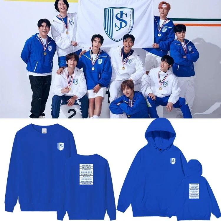 Superjunior 15周年記念応援プルオーバーパーカーピュアコットンフリースセーター