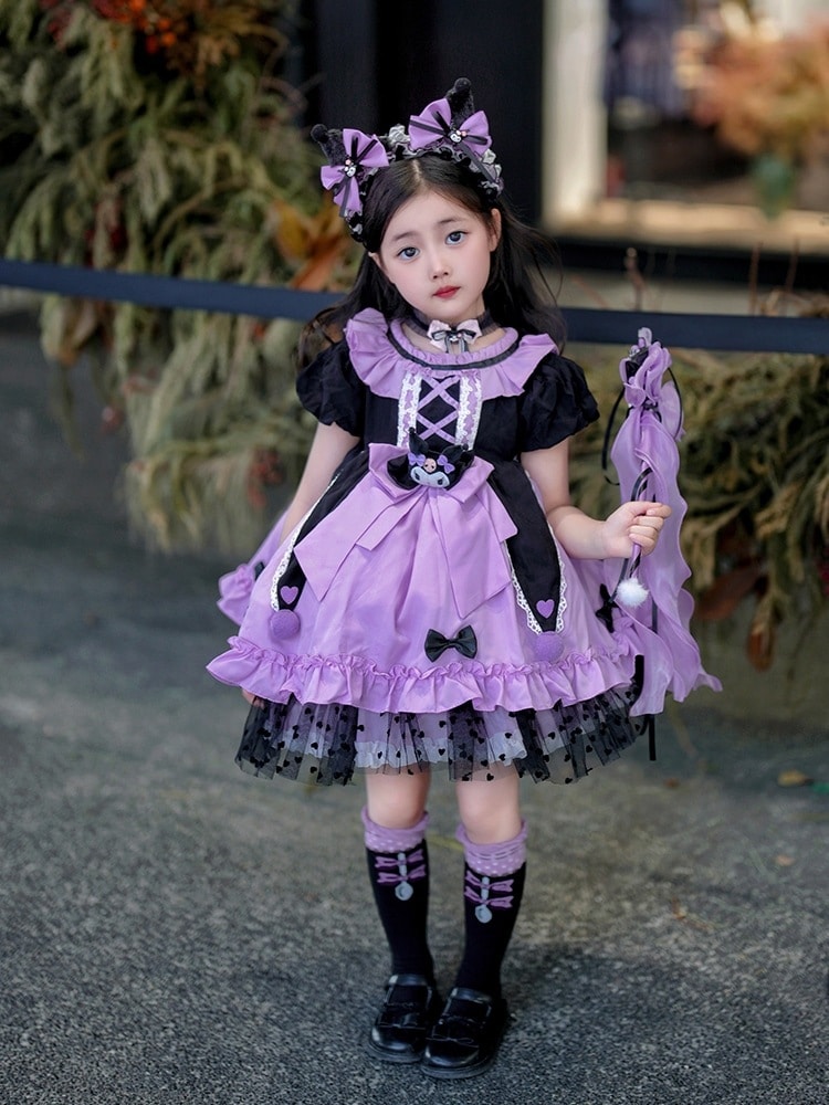 【激安本日限定】女の子春夏秋クロミロリータスカート女の子ハロウィンプリンセススカート幼児女の子厚みのあるランタンスカート